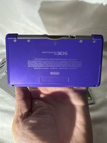 Nintendo 3DS Midnight Purple Handheld Console System Charger Tested & Working