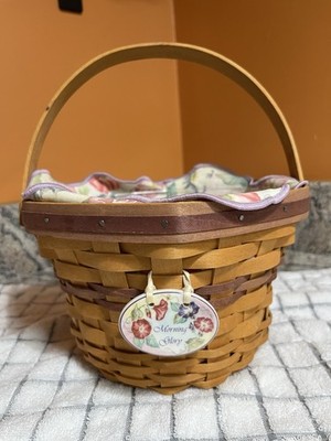 Longaberger May Basket Morning Glory 2000 w/Liner, Protector, Hang Tag