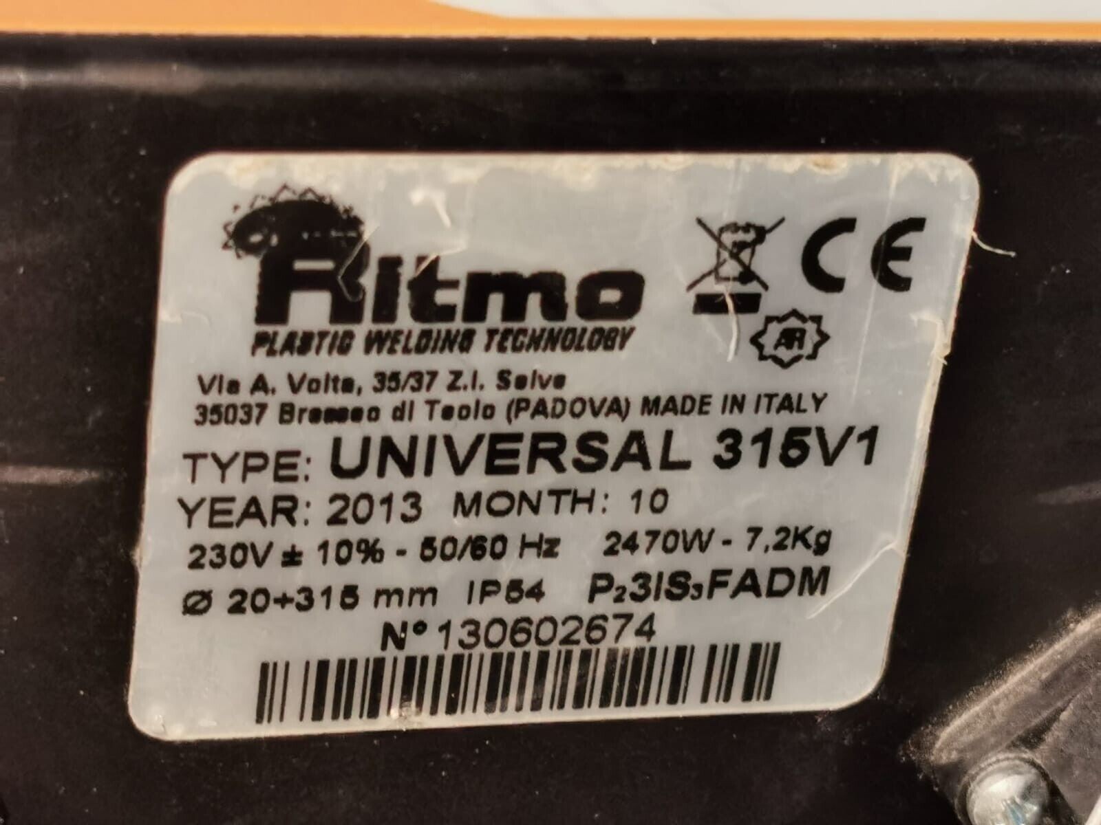 RITMO UNIVERSAL 315 V1 RITMO Universal 315 V1 Electrofusion Welding Machine - Incomplete Accessories 5