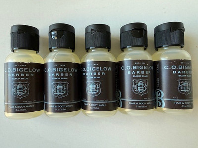 C.O. Bigelow Hair & Body Wash Elixir Blue 5-Pack Each 1 Fl oz Free Ship