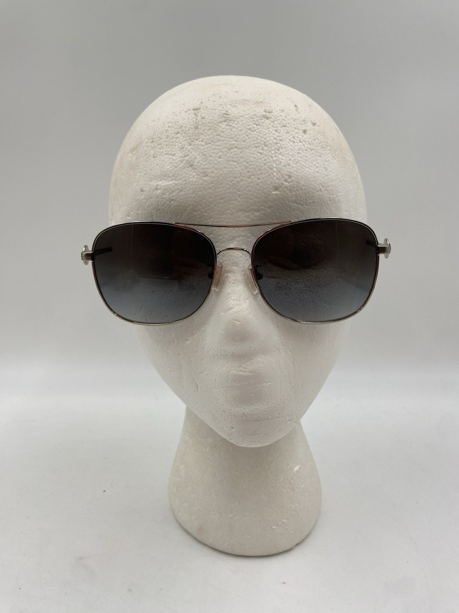 Coach HC7127 Sunglasses 90053C Silver Aviator 56mm Gradient  display picture 2