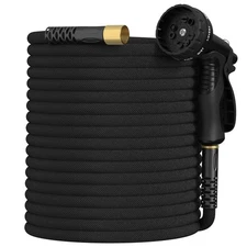 Garden Hose 100ft, Non-Expandable Lightweight & Flexible Water Hose, with 10-...
