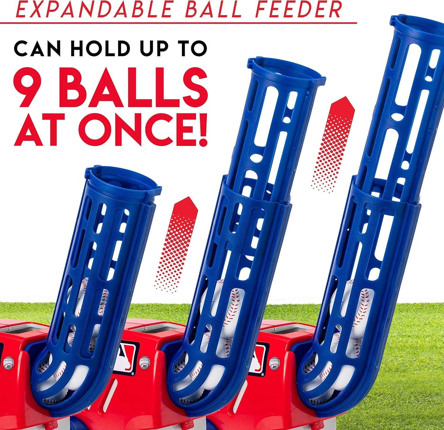 Portable Kids Pitching Machine - Includes Foam Balls & Adjustable Pitch Speeds