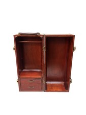 Vintage American Girl Doll Trunk Wood Storage Suitcase Carrying Case Wardrobe 17