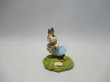 Teaberry Meadow Charlotte Bunny in Aqua Colored Dress! Wee Forest Size
