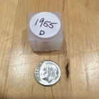BU 1955-D Roosevelt Dimes 50 coin Roll Uncirculated Denver Mint 10C