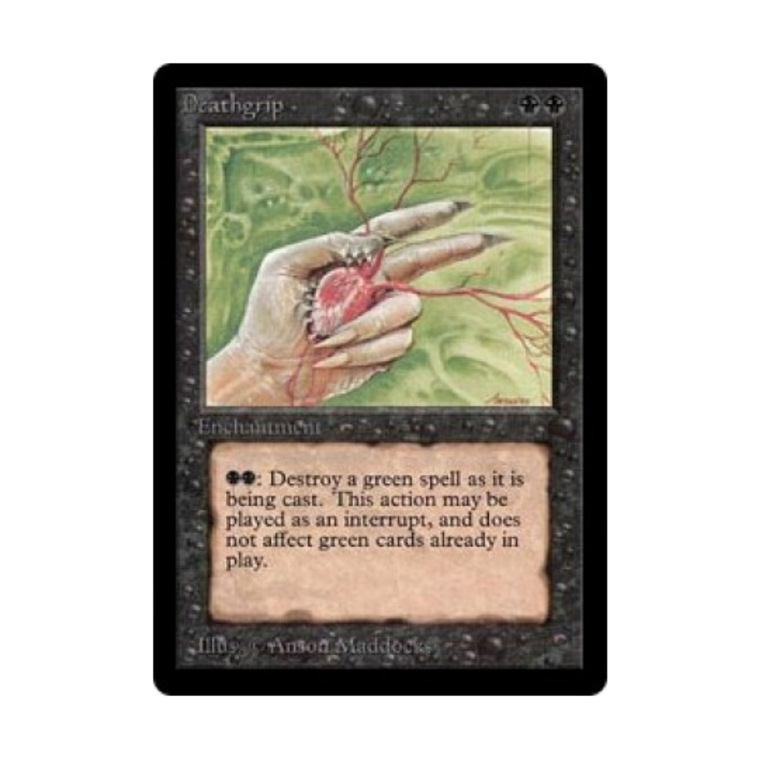 WotC MtG Beta Deathgrip (U) Fair
