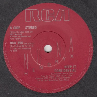 Nona Hendryx - Keep It Confidential (7'', Single)