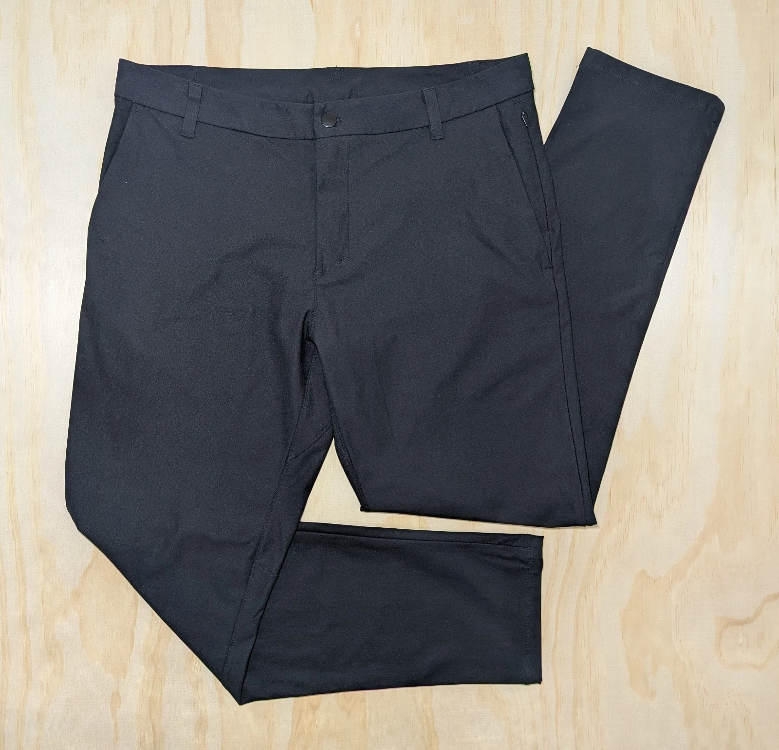 Lululemon Men's Size 34x31 ABC Classic-Fit Trouser Pants Black Stretch
