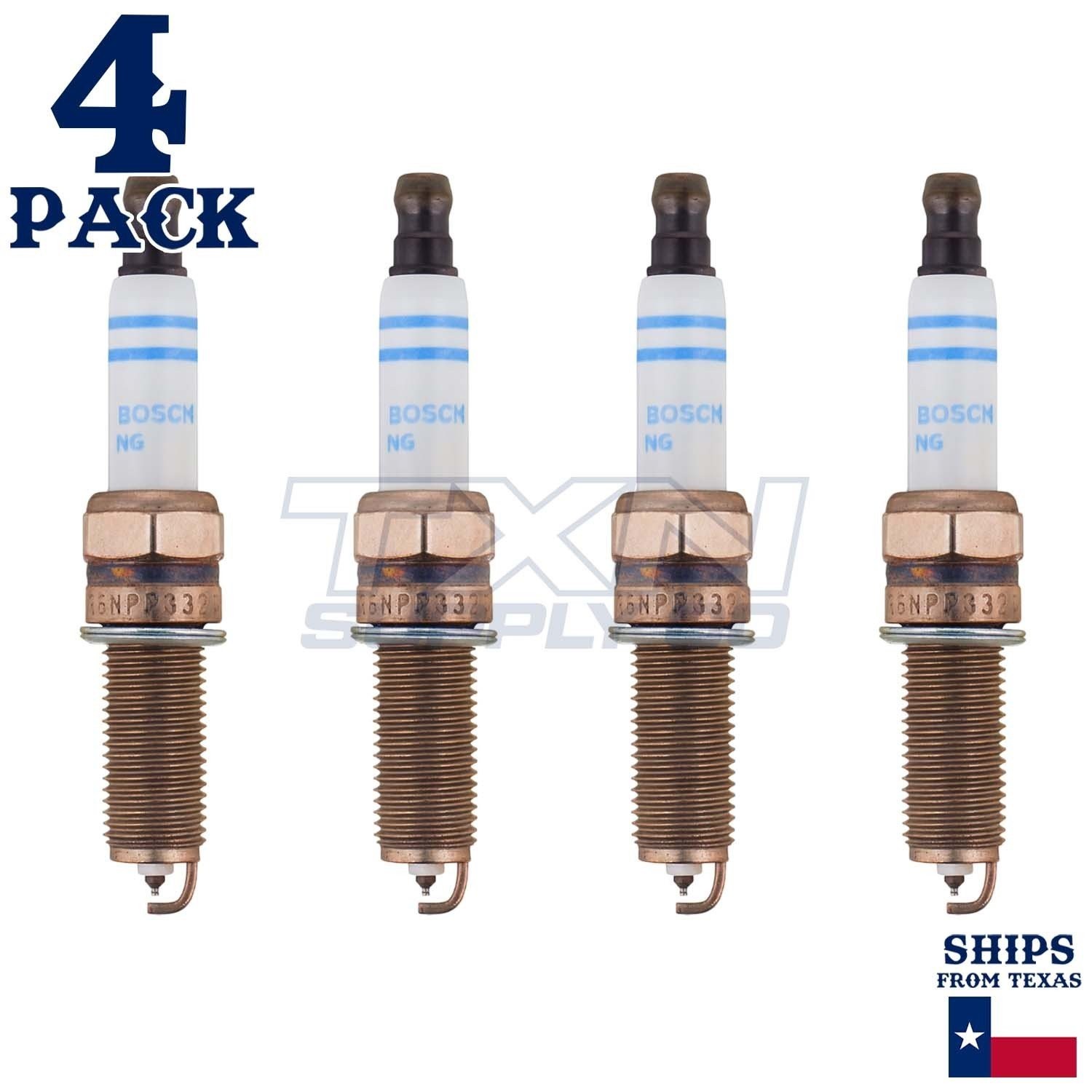 4 Pack Bosch 8132 YR6NPP332 Double Platinum Spark Plugs