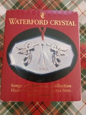 Waterford Crystal Hark The Herald Angels Sing 1998 Songs of Christmas Ornament 