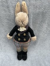 1982 LITTLE FOLK Bunny Rabbit Tiverton Devon England 16-1/2” PLUSH G. McBride