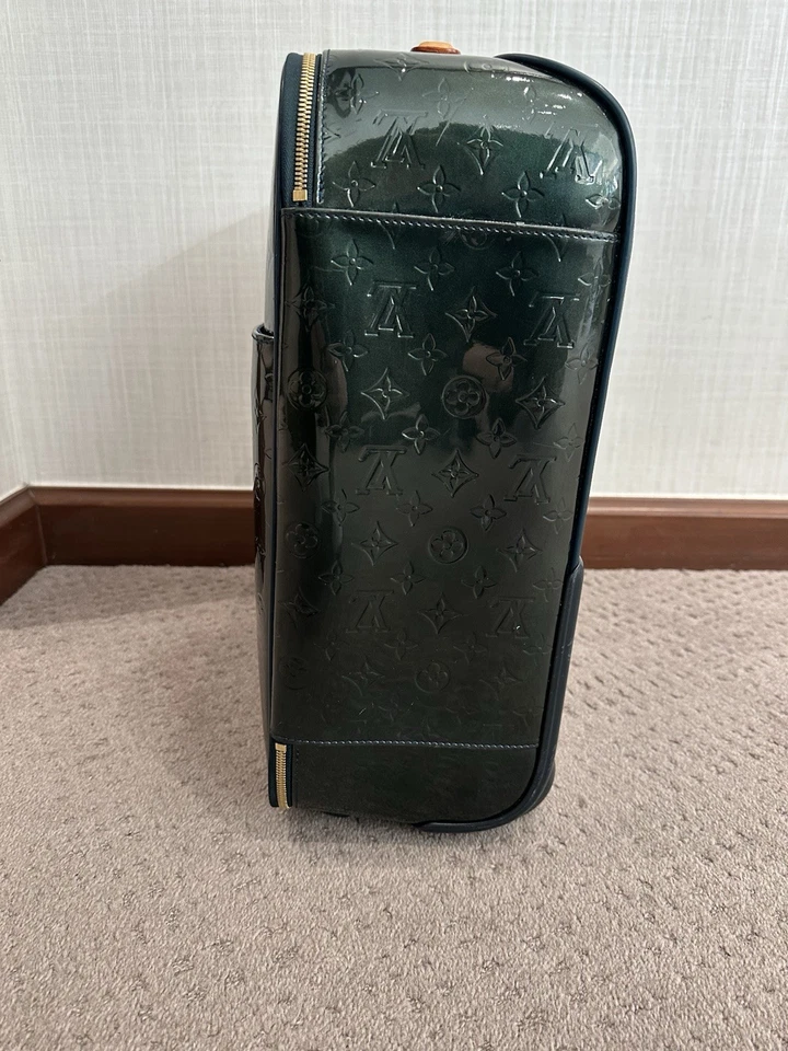 Louis Vuitton Pegase 45 Rolling Luggage in Green Monogram Vernis Leather Auth - Image 2 of 4