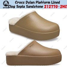 Crocs Dylan Platform Lined Clog Sepia Sandstone 212770-2MZ Unisex Size