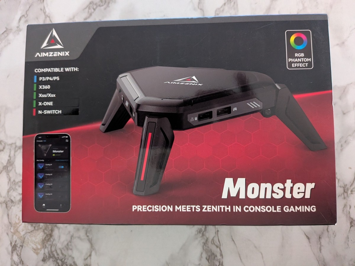 Aimzenix Monster Aim Assist Keyboard and Mouse Adapter for PS5 PS4