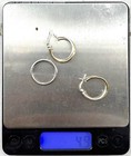925 Sterling Silver Size 7.25 Glass Ring & 0.5" Two-Tone Hoop Earrings 4.9g — photo 4