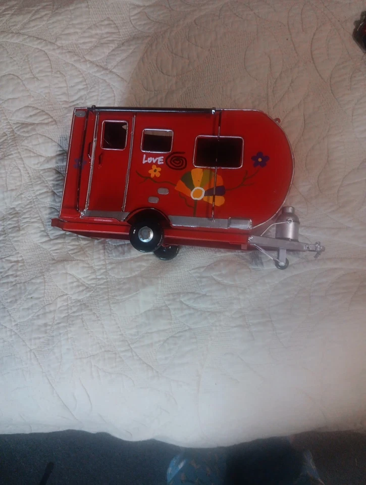 Soporte de pañuelo modelo remolque cámper rojo Foto 3 de 4