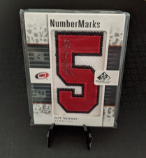 11-12 Upper Deck SP Game Used Number Marks Patch Auto Jeff Skinner Numer 