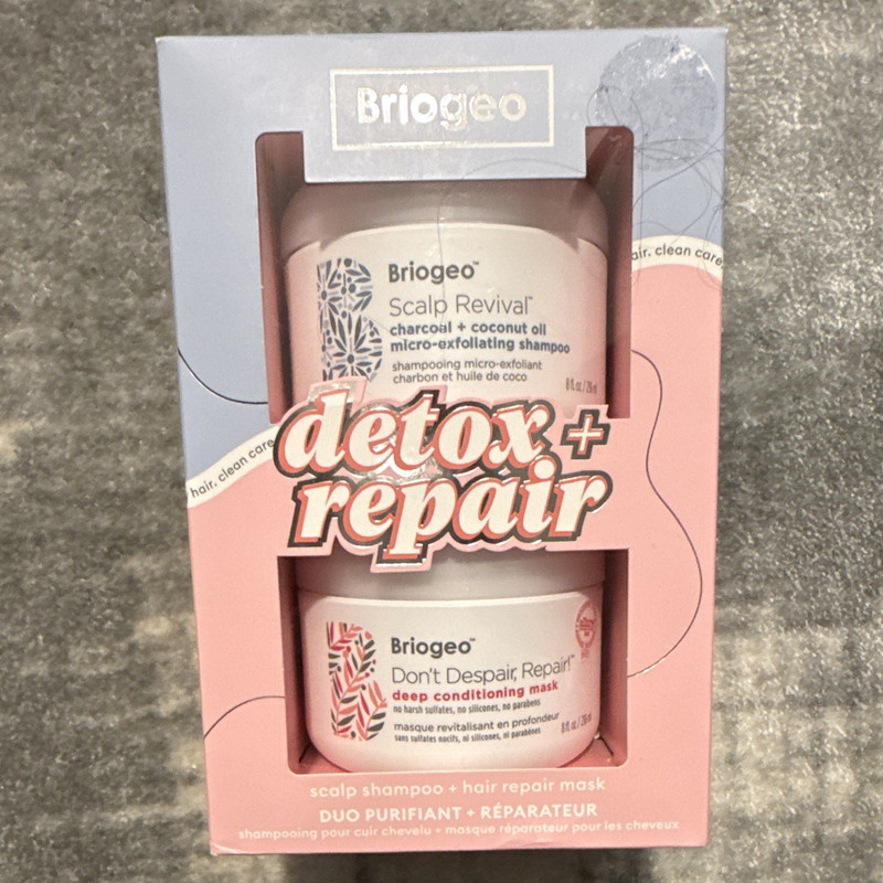 Briogeo Scalp Revival Shampoo & Don’t Despair, Repair! Mask Duo Charcoal. New!