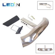 For 2" Receiver Truck Heavy Duty Steel Tow Hitch Step Bar Guard 18" Chrome Slant