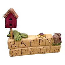 Blossom Bucket Suzi Skoglund HAPPY SPRING Resin Shelf Sitter Garden Figurine