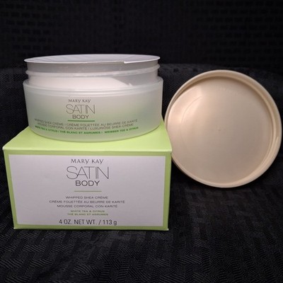 MARY KAY SATIN BODY WHITE TEA and CITRUS WHIPPED SHEA CREME LOTION FREE SHIP
