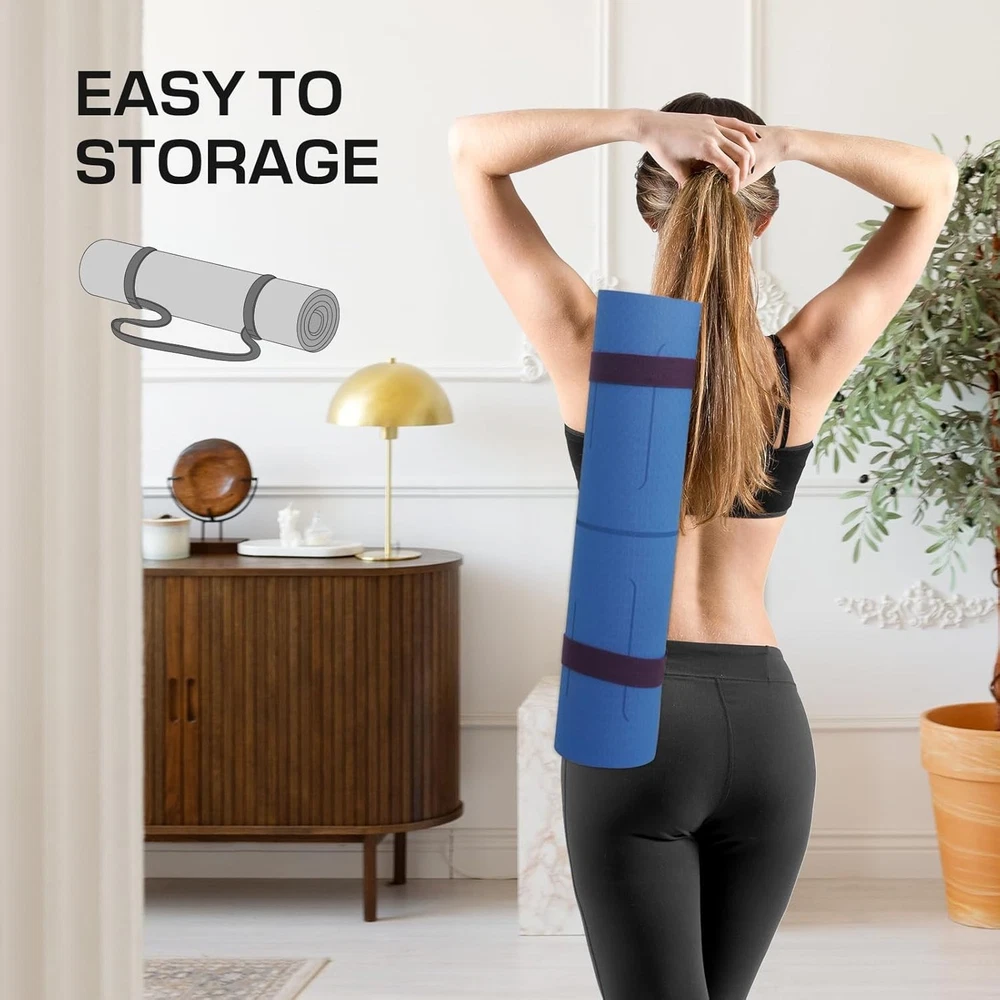 Non-Slip TPE Yoga Mat 72x24 Inches for Women and Men 3/16 Thick Anti-Tear