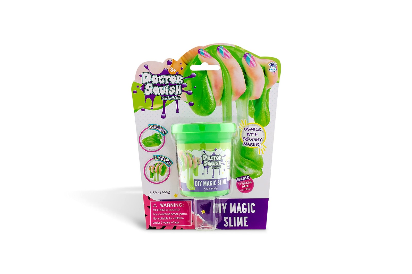 Doctor Squish - Magic Slime Blister Pack - Green - 100g