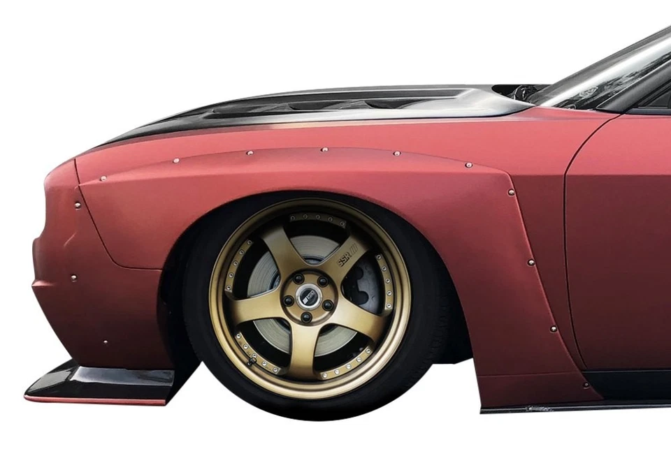 For Dodge Challenger 08-23 Fender Flares Circuit Style Fiberglass Front Fender Foto 2 de 4