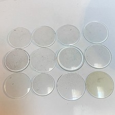 ASSORTED 40-45MM BEVELED GLASS POCKET WATCH CRYSTAL LOT - FOR PARTS 2