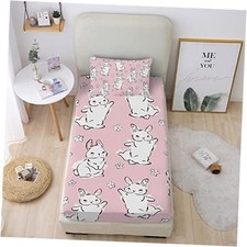 2 Piece Bunny Bed Sheet Set,Size Bunny Sheet Set for Girls,Soft Twin Bunny01