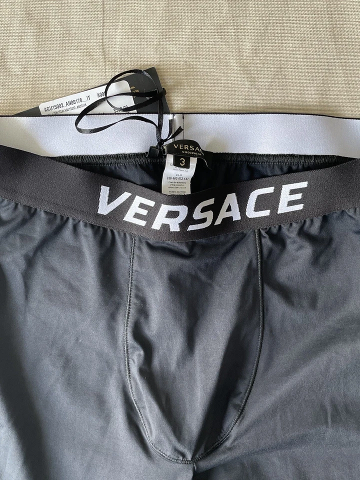 Versace Men’s Workout Leggings Pants RARE $599 Black XS US 30 - Image 2 of 4