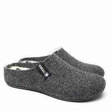 VERBENAS ANTHRACITE FELT HOME SLIPPER