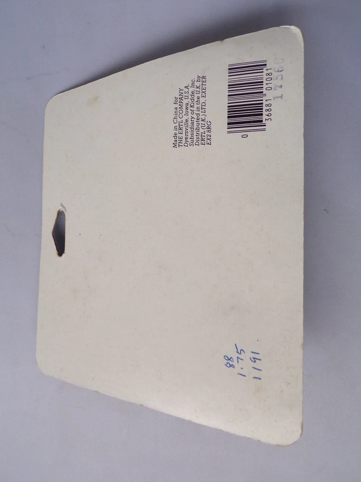 VINTAGE ERTL HELICÓPTERO POLICIAL 1081 METAL FUNDIDO ESCALA 1/64 NO CARTÃO RARO - Imagem 2 de 2