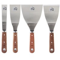Malerspachtel Set 25+50+100Mm + StoßSpachtel Rostfrei Stielspachtel Spachtel