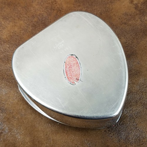 Gorham Silver Heart Shaped Trinket Box YC88 Electro Plate Monogramed Vintage - Bild 6 von 8