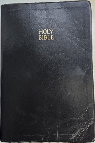King James Giant Print Reference Bible, Nelson, Black,Leatherflex, Thumb Index