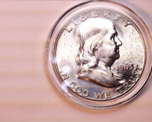 1963-D Silver Franklin Half Dollar  - Choice  BU - Very Nice -  * Take a LooK *