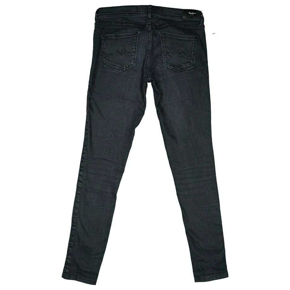 Pepe Jeans Mujeres Niñas Pantalones Elastizados Ajustados Calce Ajustado Tiro Bajo Cremallera 16/176 Gris Foto 3 de 4