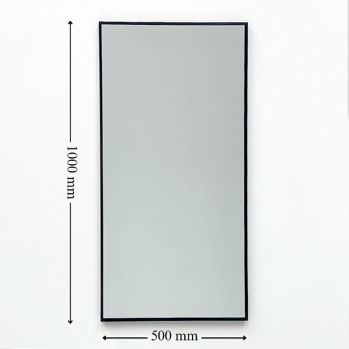 Full Length Iron Frame Grid Mirror 50x150cm Black Home Décor Modern Industrial - Picture 2 of 4