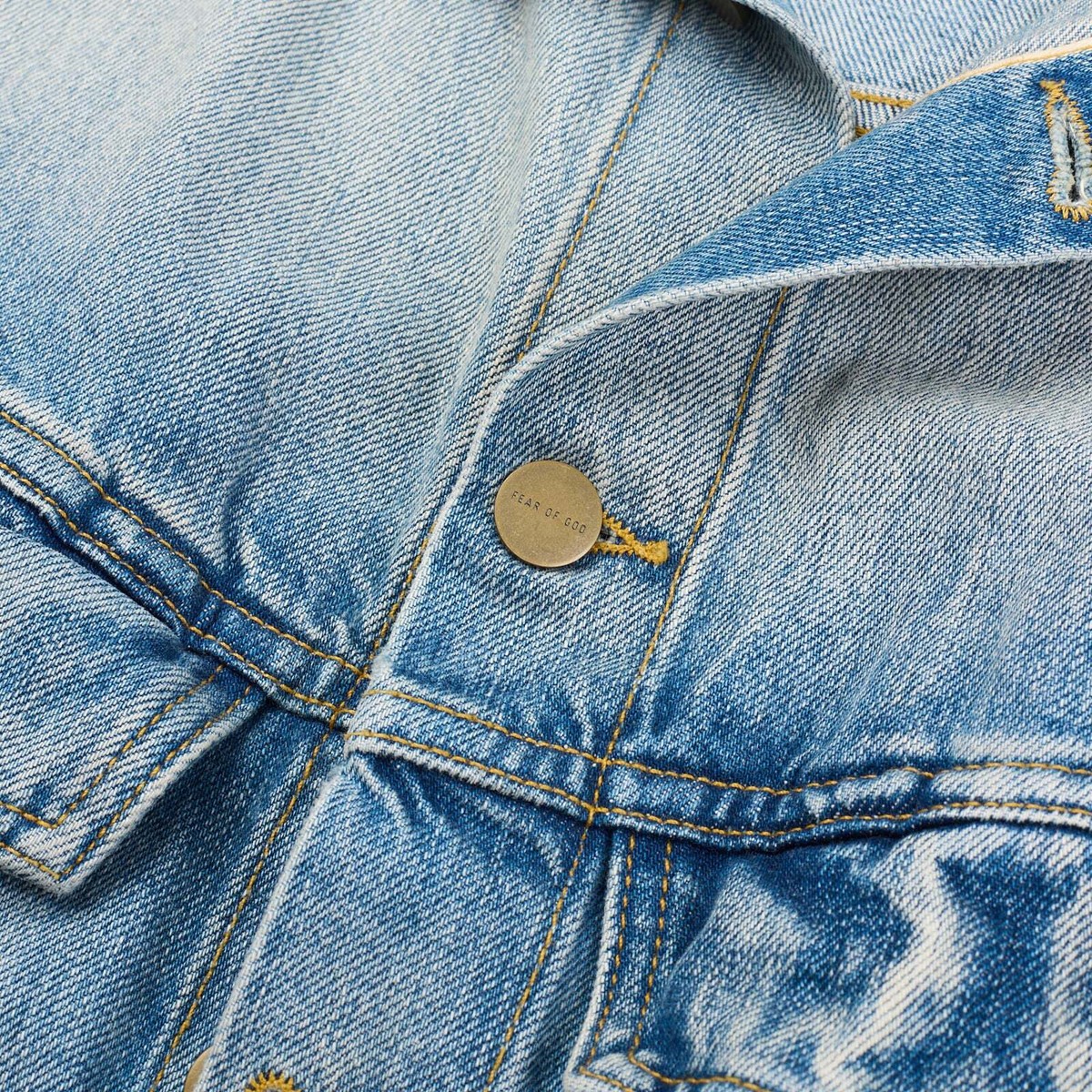 FEAR OF GOD Seventh Collection Blue Trucker Denim Jacket US