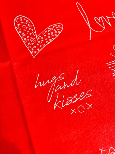 From the Heart Panel (P10058 Red) by Sandy Gervais for Riley Blake Designs - Image 2 of 3