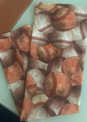 TWO PHOTO REALISTIC COMPRESSION SLEEVE WITH REAL PRINTED BASEBALLS SIZE L or XL - Picture 2 of 2