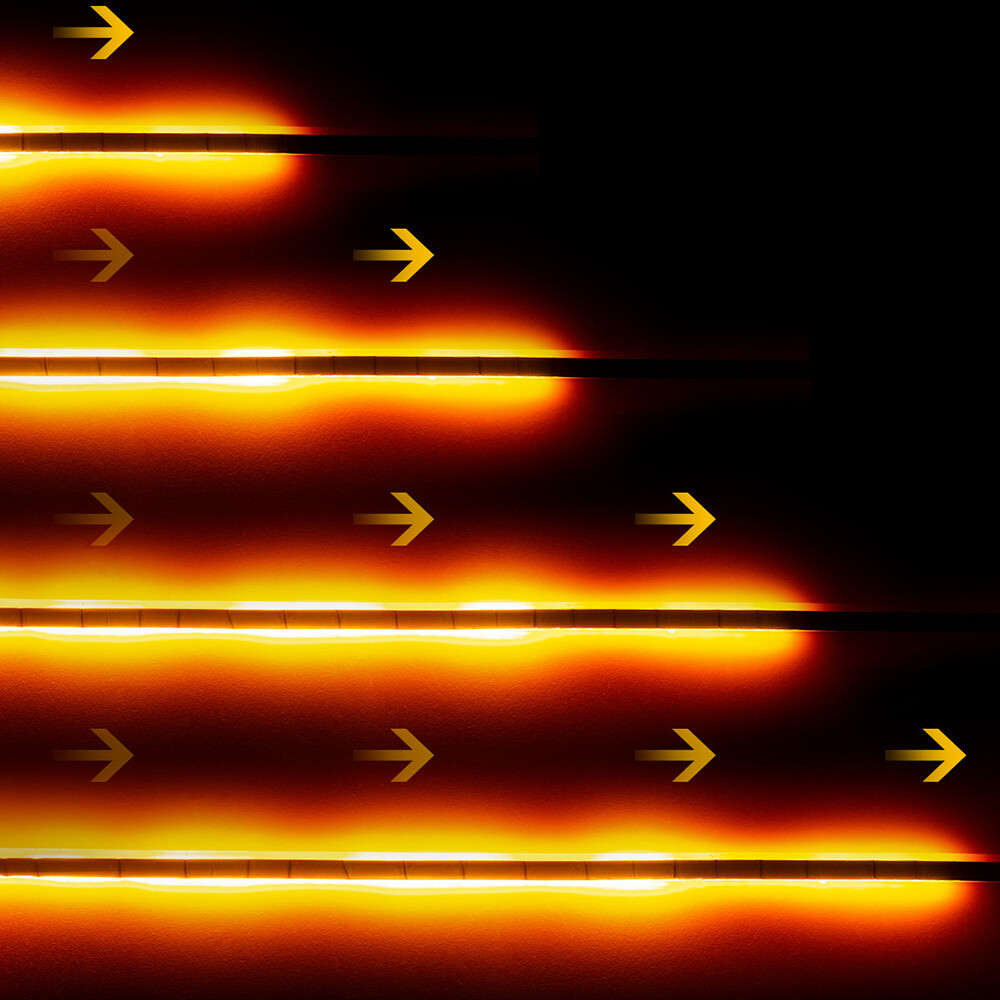 2pcs Sequential LED Strip Indicator Turn Signal DRL Daytime Running