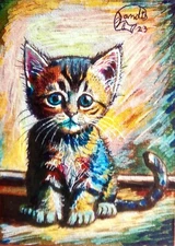 Jacob Landis Limited edition ACEO print /250 kitty Cat Tabby "The Lovely Kitten"