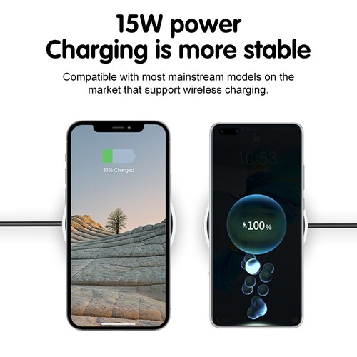 Desktop Embedded Wireless Charger 15W Fast Charging Base for Universal Phone - Picture 11 of 26