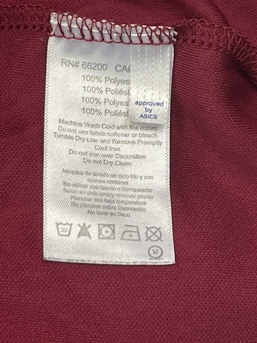 ASICS Rouge Full Zip Track Costume Haut Veste Taille Large Manches Longues Vêtements Athlétiques - Photo 7/10