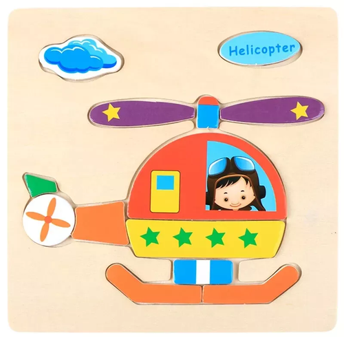 10PC Baby Toys 3D Wooden Puzzle Cartoon Learning Educational Kids Toy