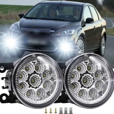 Front Led Fog Lights Clear Lens Bumper Lamp 6000k For Ford Focus 2008-2014