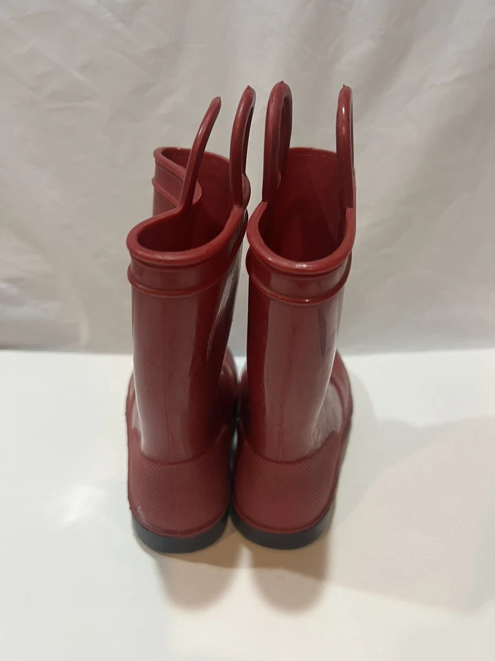 SKA DOO : Kids size 7 rain boots Red with black soles - Image 3 of 4
